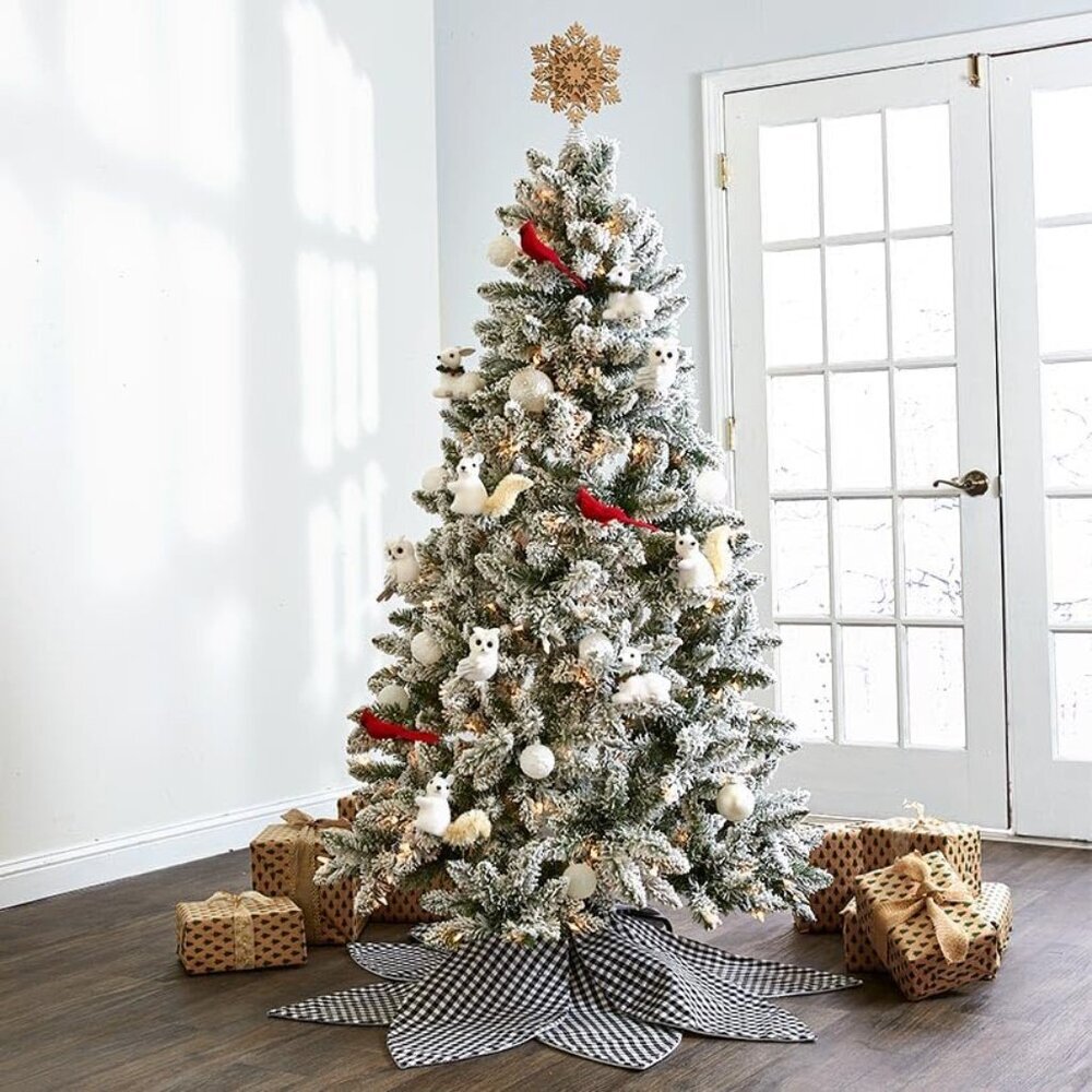 Winter Woodland Holiday Tree Decorations - Snowflake Tree Topper